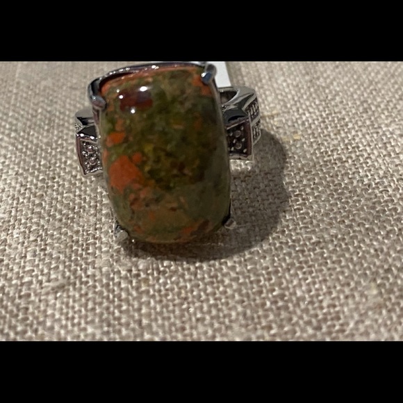 Beautiful Unakite Cush Ring - Picture 2 of 9